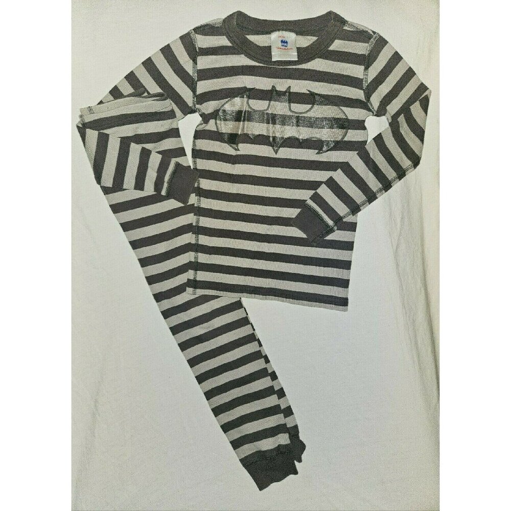 Hanna Andersson Batman Striped Long John Pajamas 120(6/7)